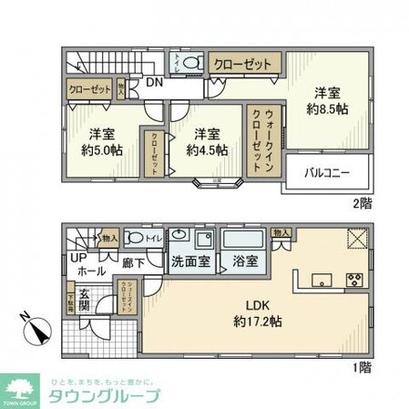 津田沼戸建の物件間取画像